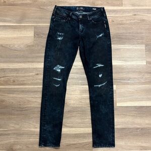 Silver Jeans Women's Tuesday Distressed Mid Skinny Jeans